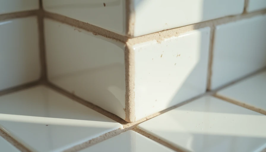 Installed soft beige grout on white subway tile showing seamless blend in real home setting