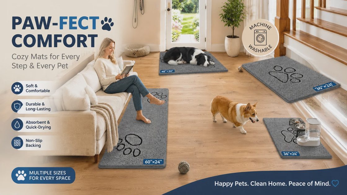 The Absorbent Chenille Dog Doormat That Finally Stops Muddy Paws from Destroying Our Floors